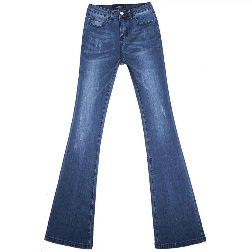 

New 2023 High Quality Women's Boot Cut Jeans Girls Bell-bottom high Waist Flares Pants