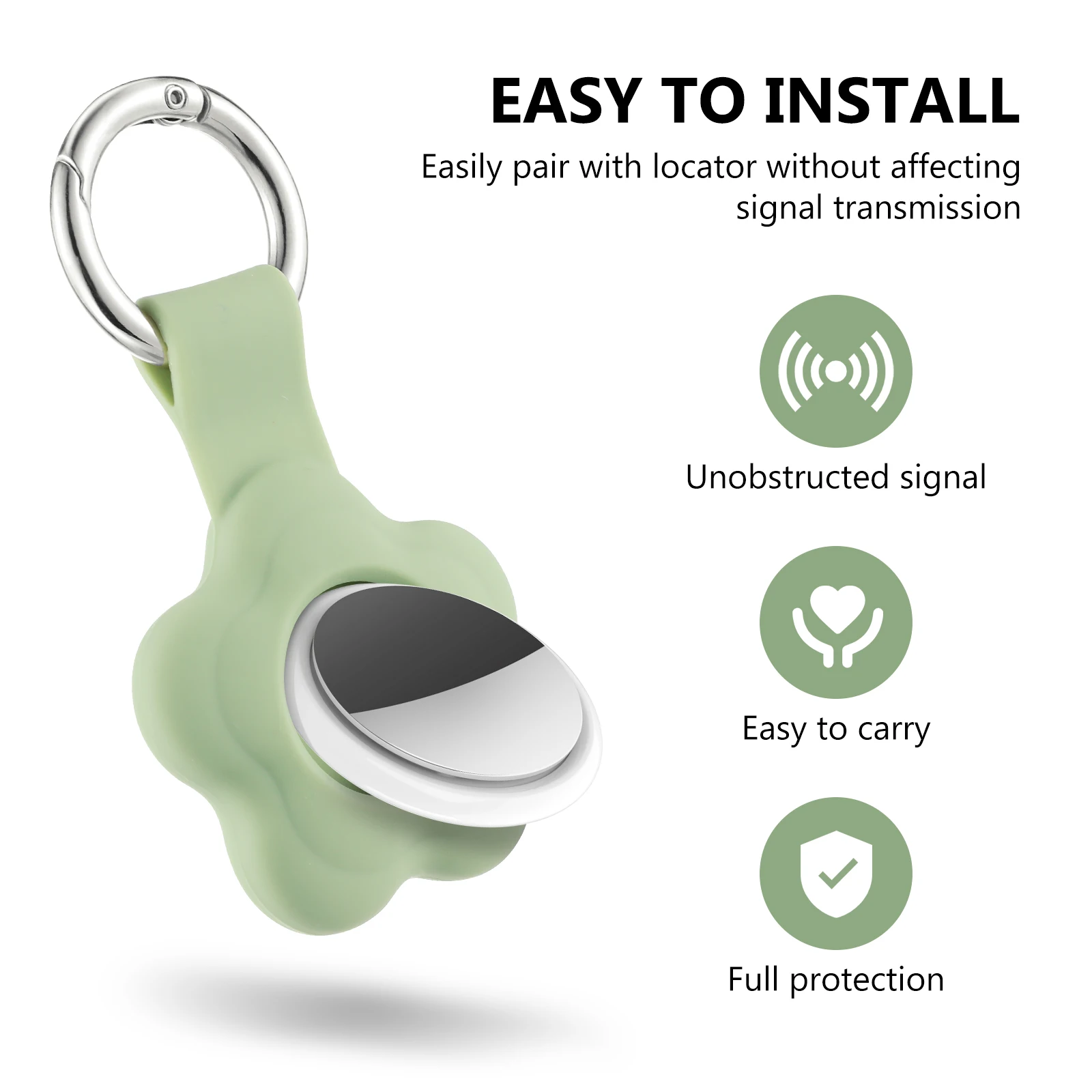 

4Pcs Protective Cover Soft Silicone Case Keychain Holder Compatible Anti-Lost Tracker Protector Scratch