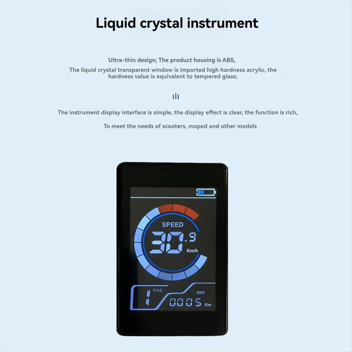 [saleout]x1-24v-36v-48v-60v-electric-bike-lcd-display-meter-color-screen-with-usb-for-mountain-electric-bike-sm-connector