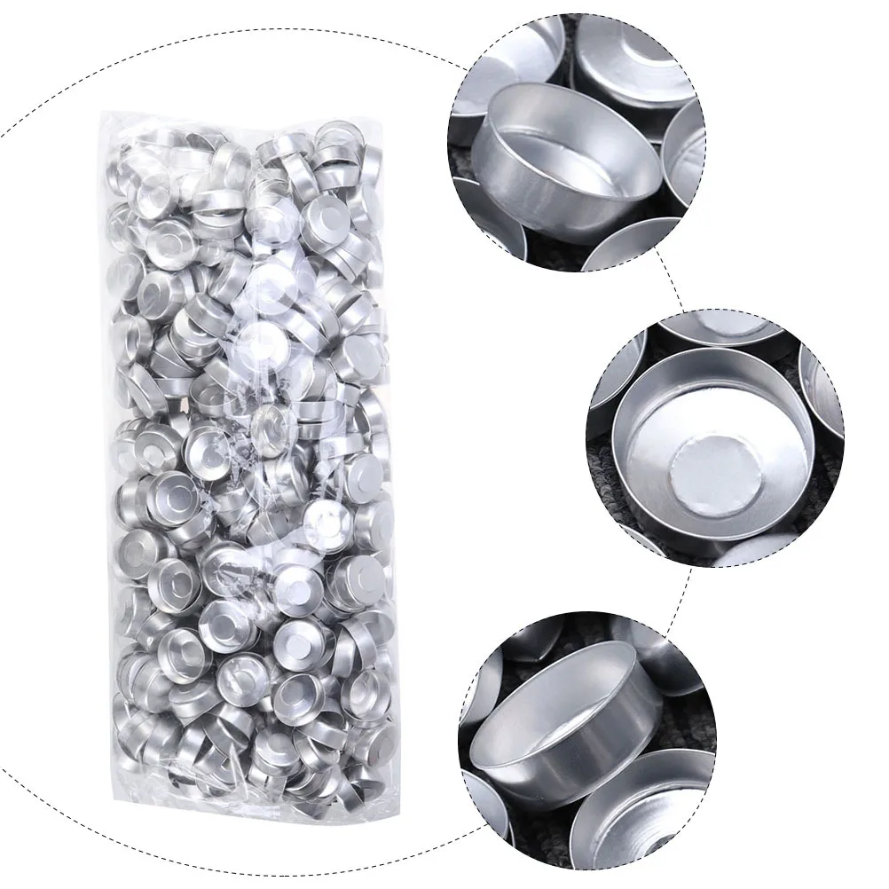 

300pcs Aluminum Tea Light Containers Heat Resistant Diy Making Tins Empty Cases For Crafting Tea Light Candles