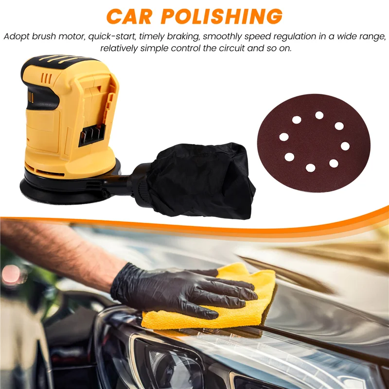 

ABWP-для аккумулятора 18 В 20 В, аккумуляторная полировальная машина, 125 мм, шлифовальная машина для дерева, полировальная машина для вощения автомобиля, шлифовальная машина для дерева