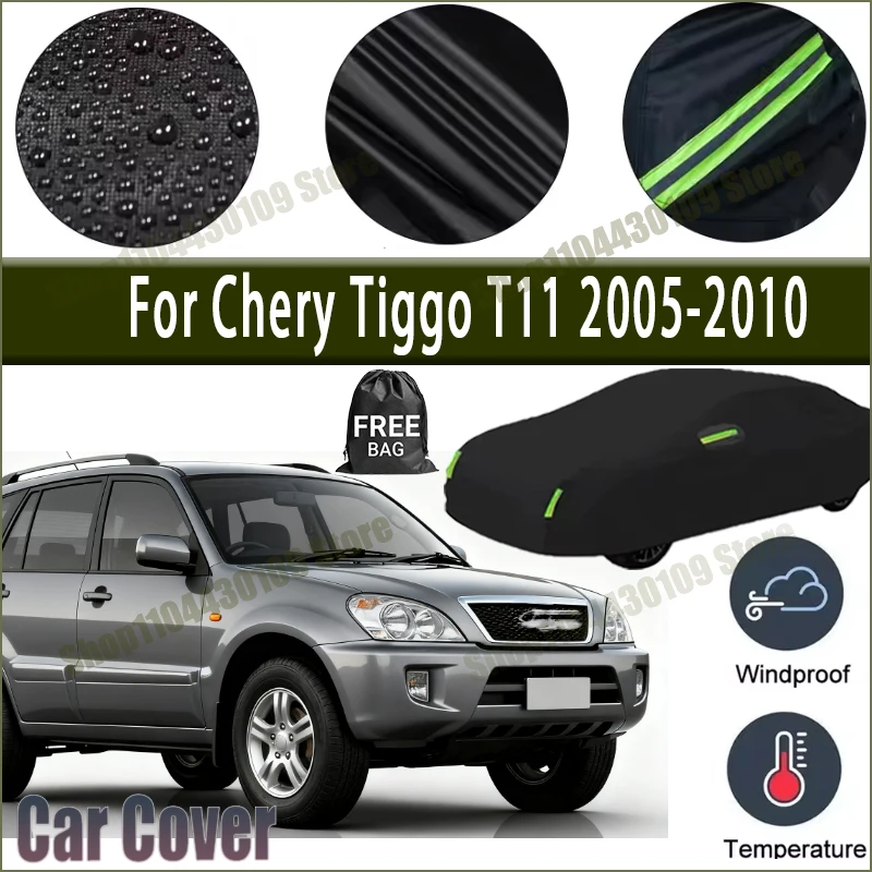 

Водонепроницаемый чехол для автомобиля Chery Tiggo T11 2005-2010 (2009) из полиэстера 190T с защитой от УФ-лучей, всепогодный, от пыли, снега и дождя