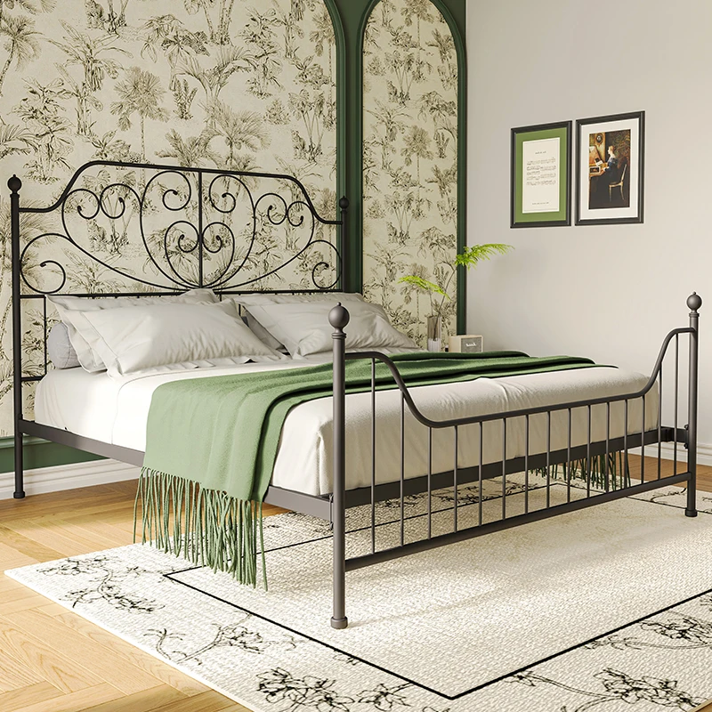 

Designer Iron Luxury Bed Double Metal White Queen Small Loft Bedroom Beds King Modern Princesse Camas De Dormitorio Furniture