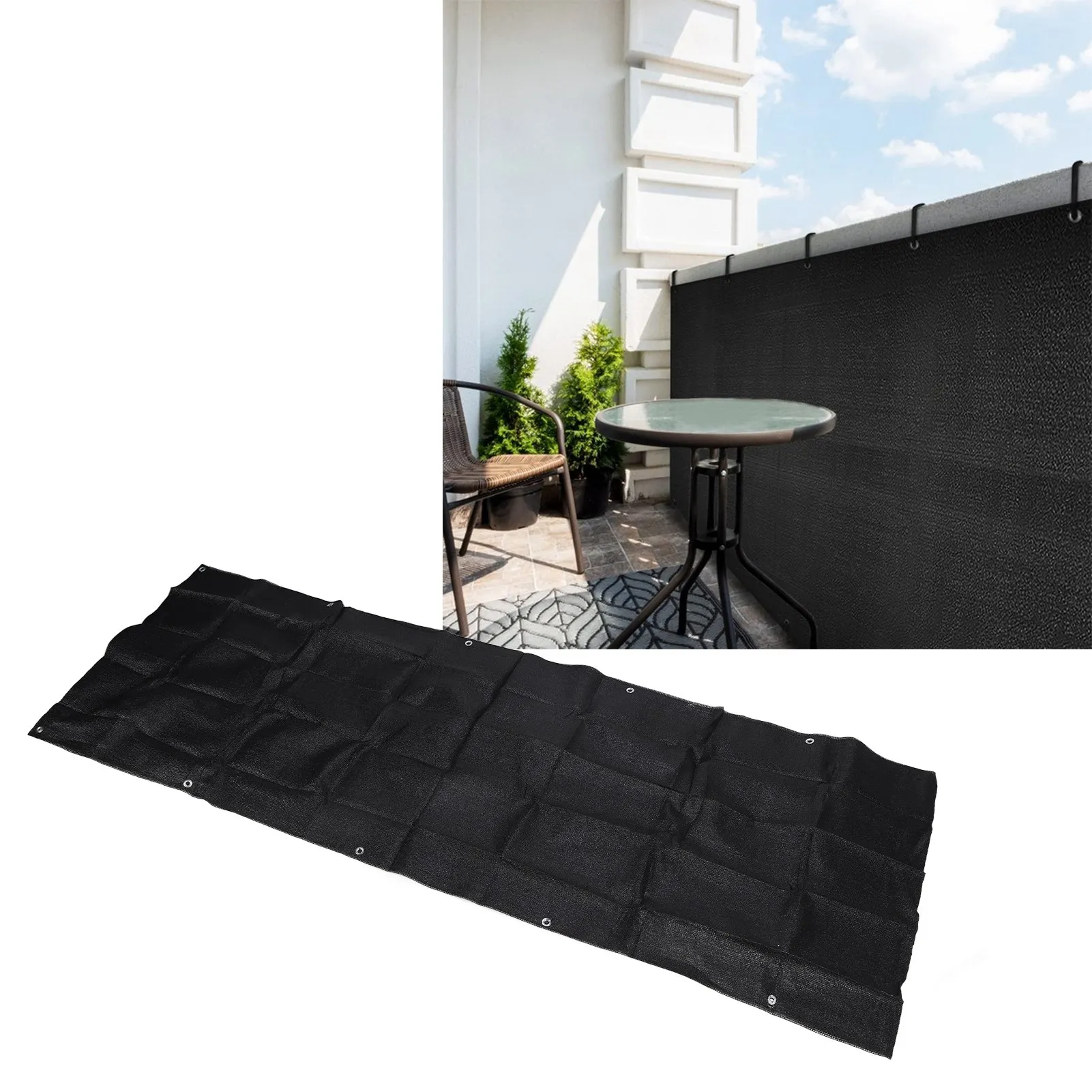 

Balcony Privacy Screen Fence Cover HDPE UV Protection Privacy Screen Fence For Deck Patio Backyard Outdoor Pool 90x500cm