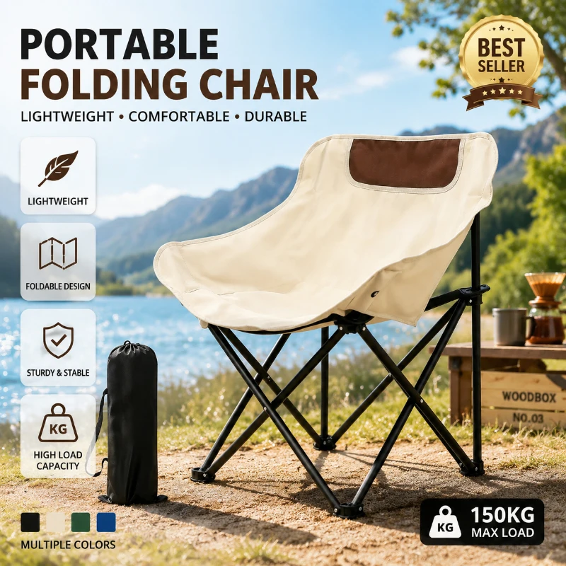 

Outdoor Furniture Portable Folding Camping Chair Ultra Light Compact Design Perfect for Fishing Picnic Hiking Outdoor Activity