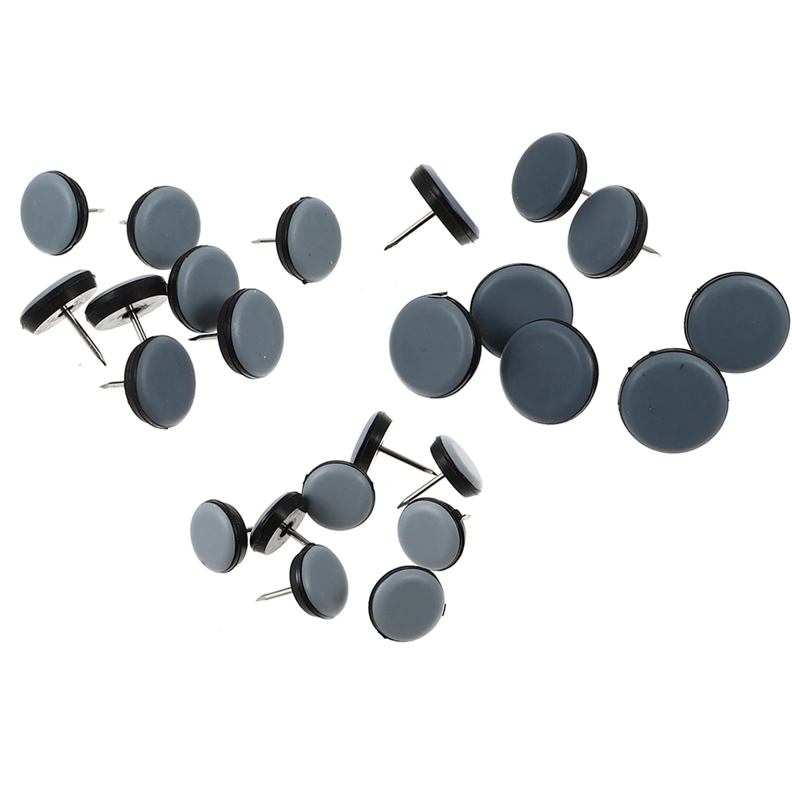 24Pcs Chair Glides Nail Furniture Sliders with Iron Nails Ptfe Cushion for Tables Chairs Desks Sofas Noise Free Moving