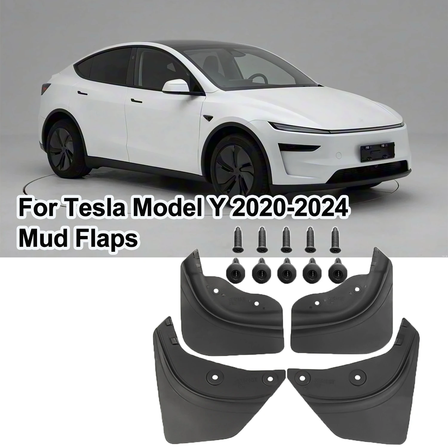 

For Tesla Model Y 2020-2024 Car Wheel Mud Flaps Splash Guards MudFlaps Front Rear Fender TPE Mudguards Protector
