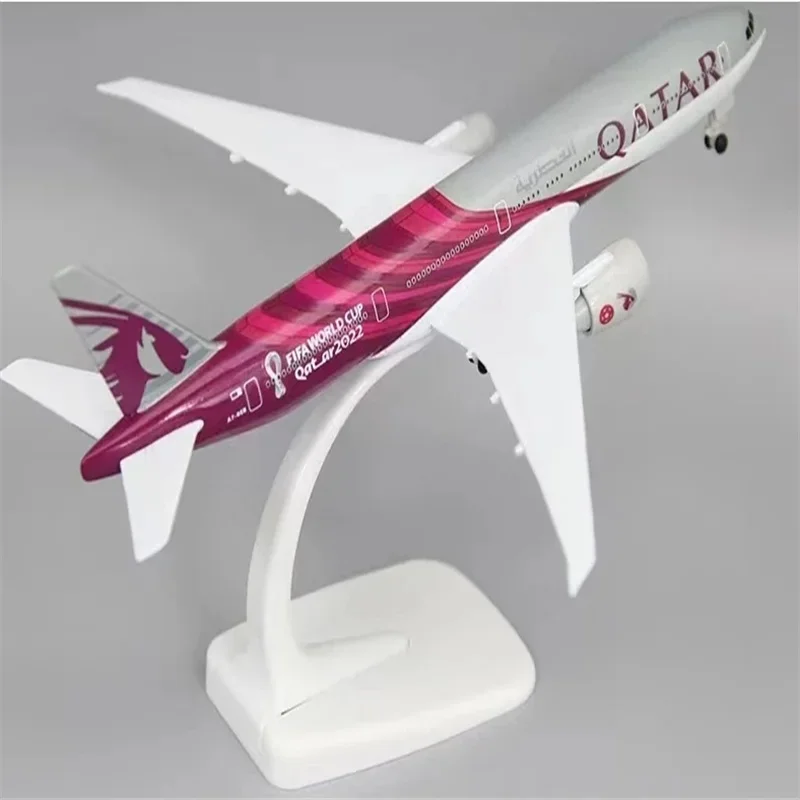 Alloy Metal AIR QATAR Airways Boeing 777 B777 Airplane Model Diecast Air Plane Model Aircraft w Wheels Landing Gears 20cm