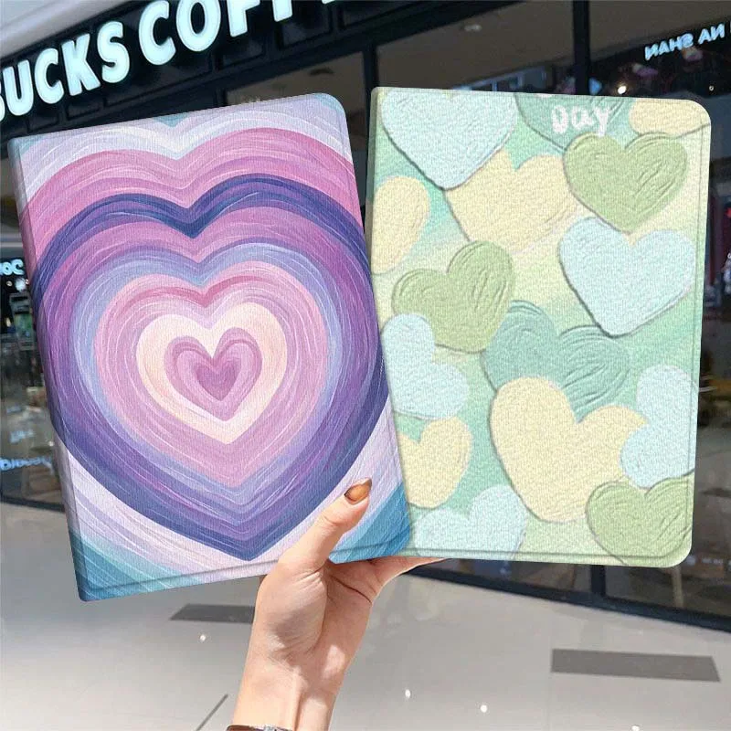 

Coloful Cute Heart Art For Samsung Galaxy Tab A7 A A8 A9 A11 S6 S11 10.1 10.4 10.5 Inch Lite PLus Soft Tablet Case Gift