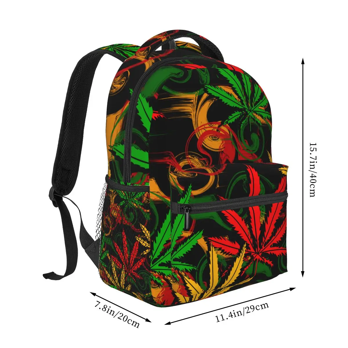 2024 Unisex Colored Marijuana Leaves Female Travel Daypack Laptop Backpack Book Schoolbags Feminina School Casual Women Bag