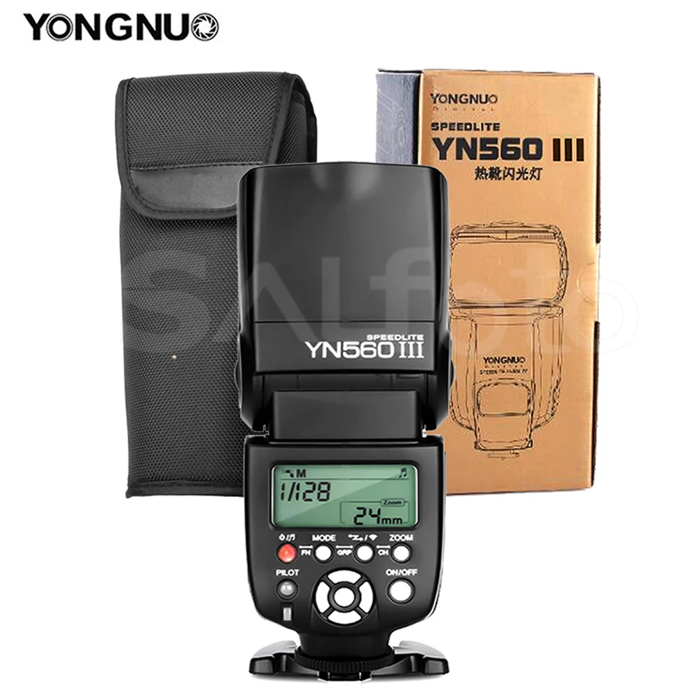 Yongnuo-YN560III Luz de flash sem fio, Speedlite para Canon, Nikon, Sony, Olympus, Pentax, Câmera DSLR, GN58, 2.4G