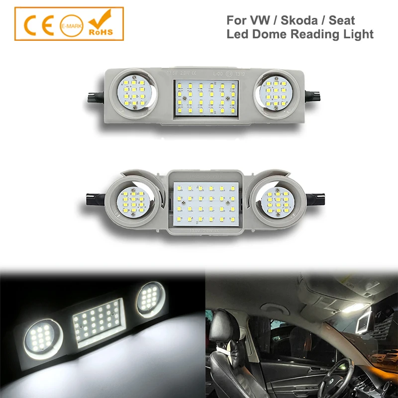 

SMD LED Car Interior Dome Roof Lights For VW Passat CC B6 B7 Golf Tiguan Touran Scirocco Seat Leon Alhambra Skoda Superb Octavia