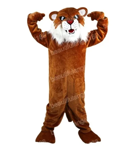 

Новый коричневый леопардовый костюм талисмана для взрослых, Хэллоуин, Рождественское платье, реквизит для всего тела, костюм талисмана