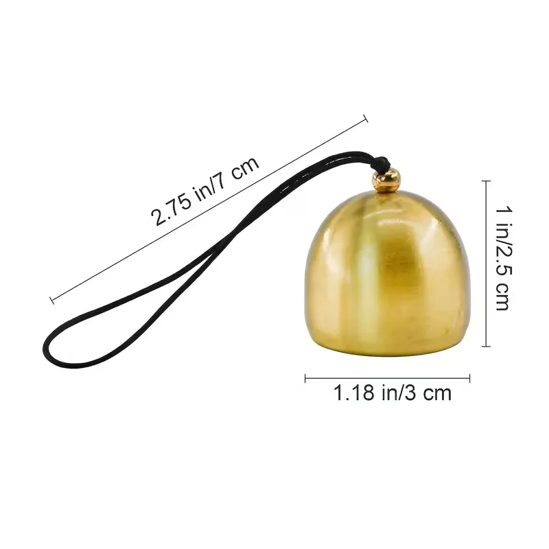 Golden Copper Wind Chime Bells Durable Metal Door Bells Good Luck Feng Shui Decoration Crisp Sound Home Garden Decor