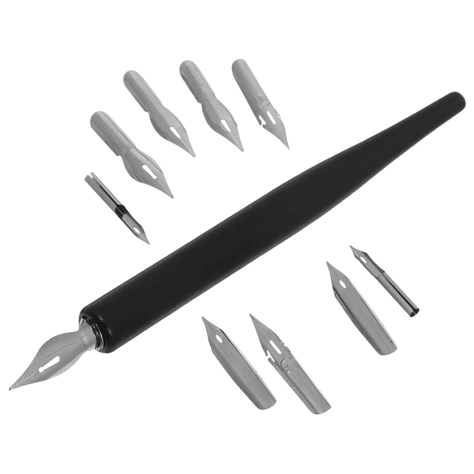 

1Set Cartoon Pen Nibs Set Wooden Handle Multiple Sizes for Artistic Techniques Smooth Ink Flow Precision Lines