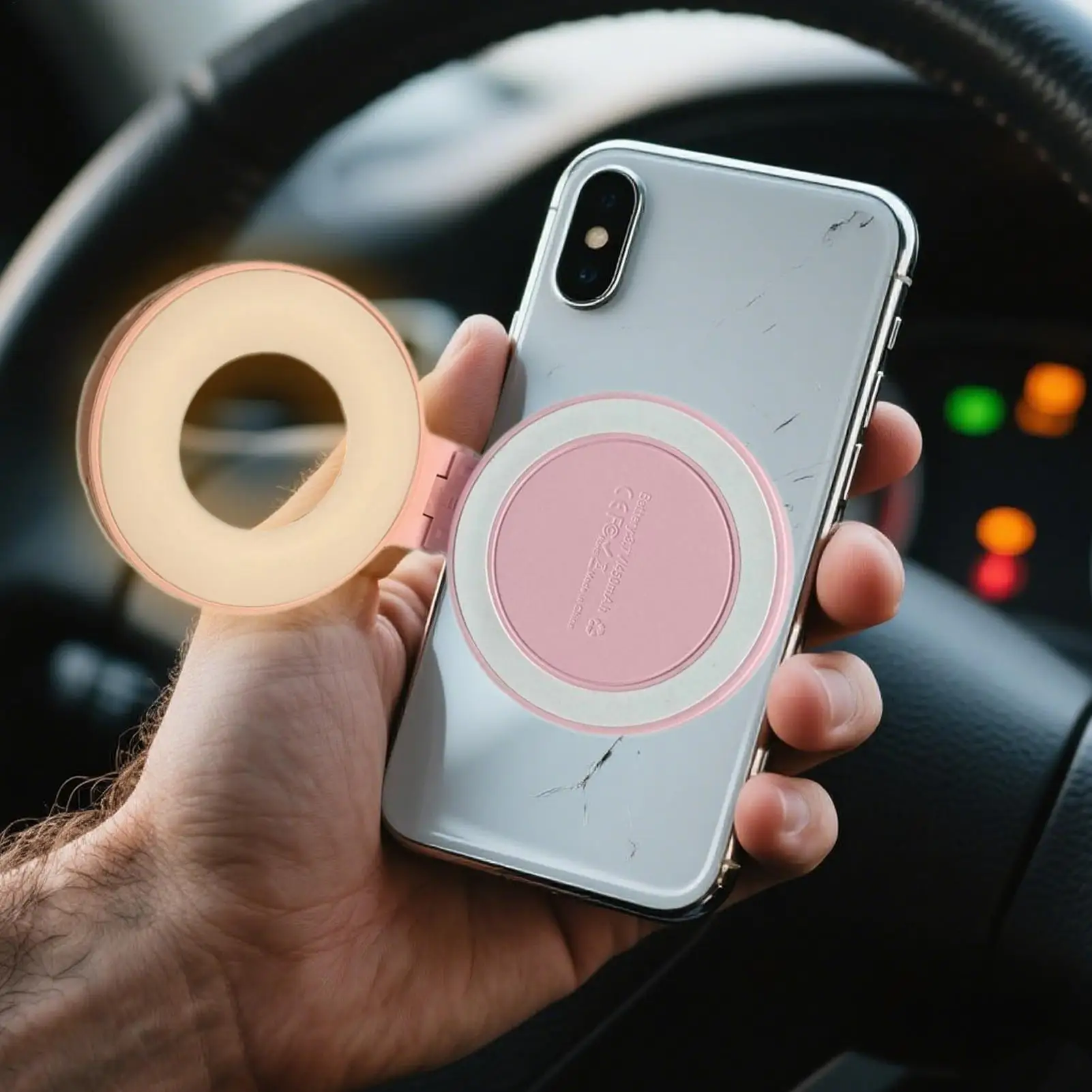 ไฟเซลฟี่แม่เหล็ก ไฟโทรศัพท์แบบพกพาแม่เหล็ก โคมไฟปรับได้ 360 องศาพร้อมกระจกสําหรับการประชุมการบันทึกวิดีโอแต่งหน้า