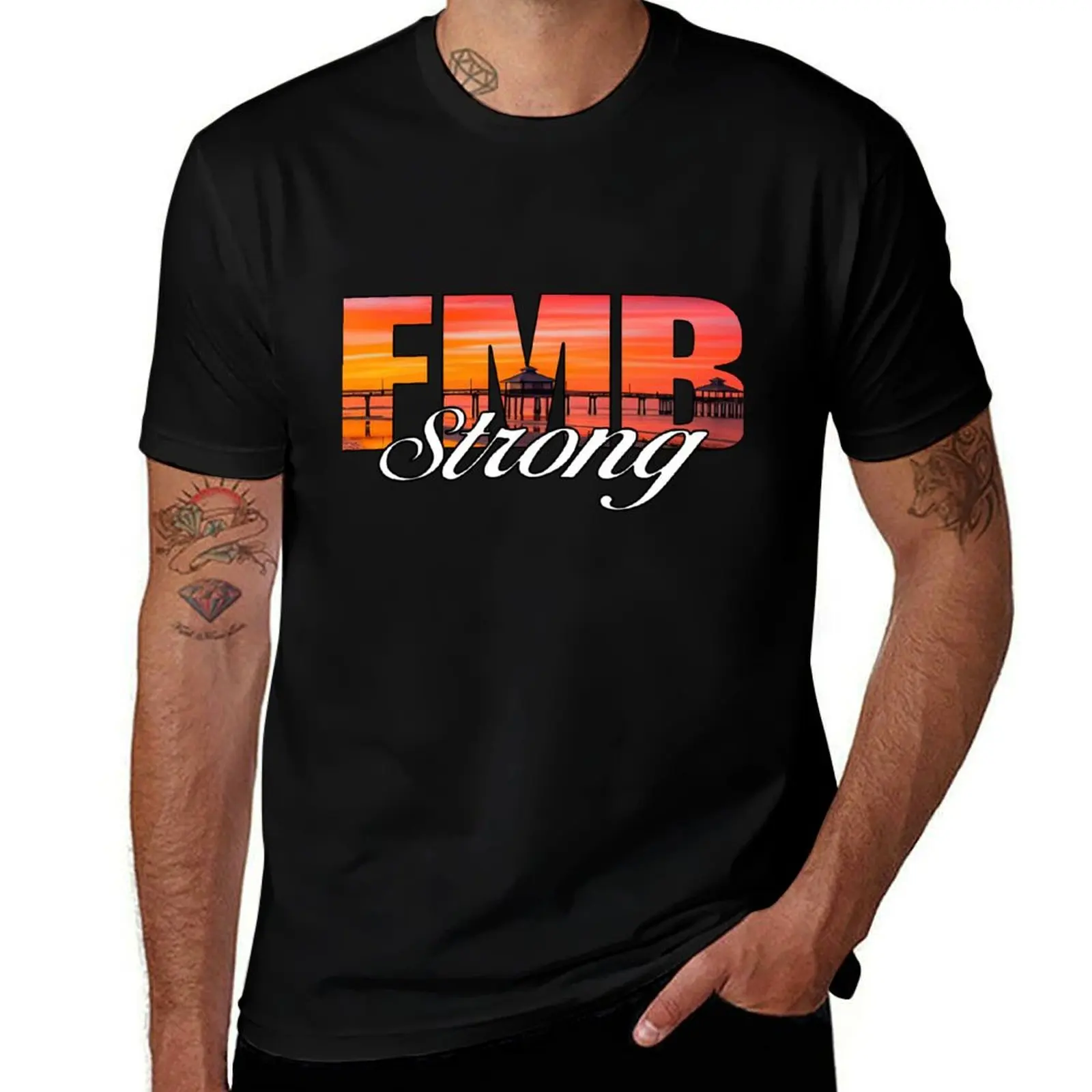 FMB STRONG HURRICANE IAN 2022 #SUPPORT LOCAL PIER T-Shirt t shirt man luxury T-Shirt