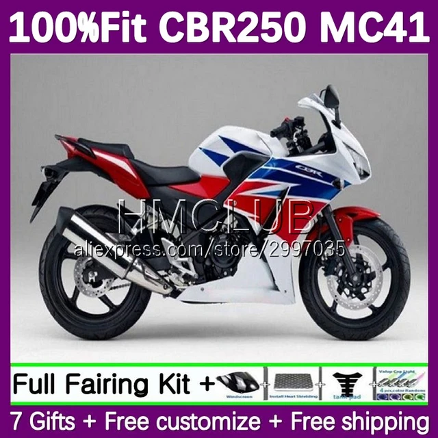 OEM Fairing For HONDA CBR250R MC41 2011 2012 2013 2014 2015 38No.32 white  blue CBR250 CBR 250R 250 R 11 12 13 14 15 Injection - AliExpress