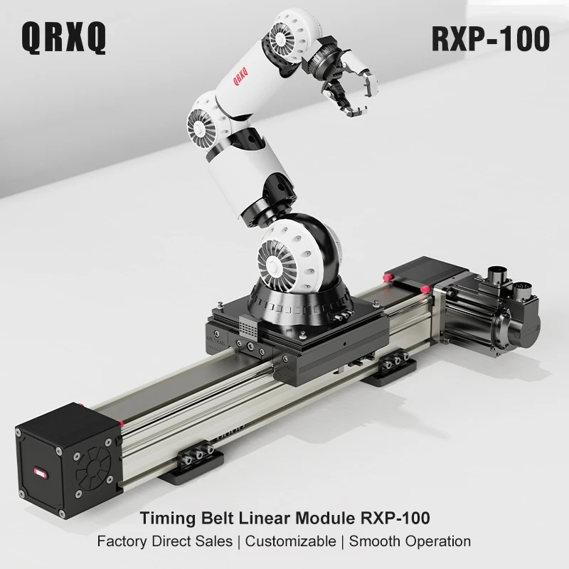 

RXP100 Linear Guide Module Belt Module Load 120kg Bearing for CNC Milling Machine Stepper Motor Driver 100-500mm