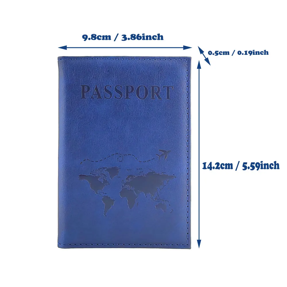 Customized Travel Passport Cover Wallet Bag PU Leather Passport Case ID Credit Card Travel Accessories Passport Holder