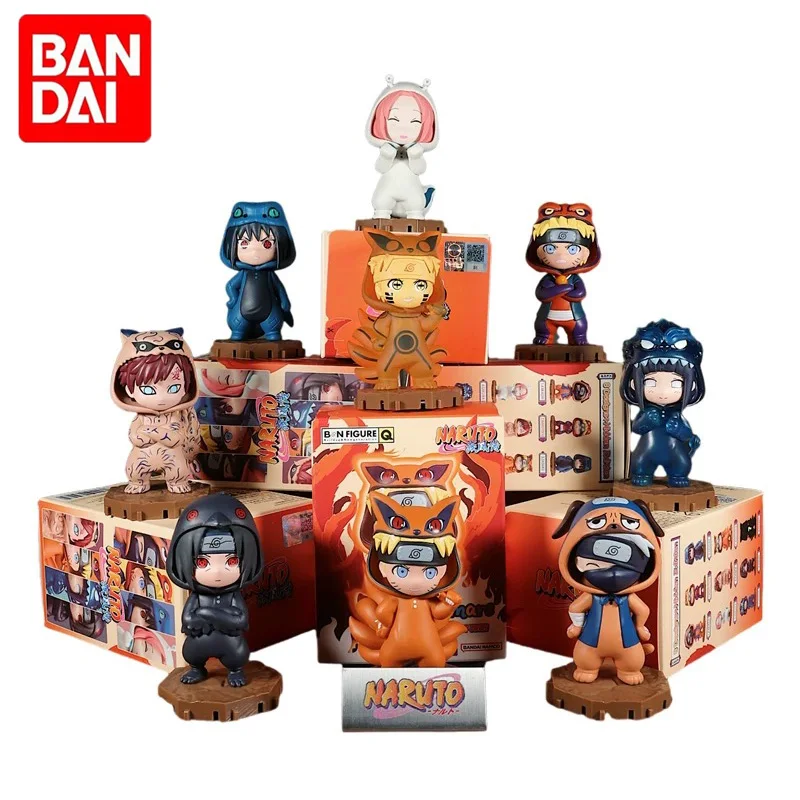 

Наруто Bnfigureq Pyjamasars Series Blind Box Фигурки Саске Какаши Дизайн костюма Коллекционная игрушка для украшения и подарка