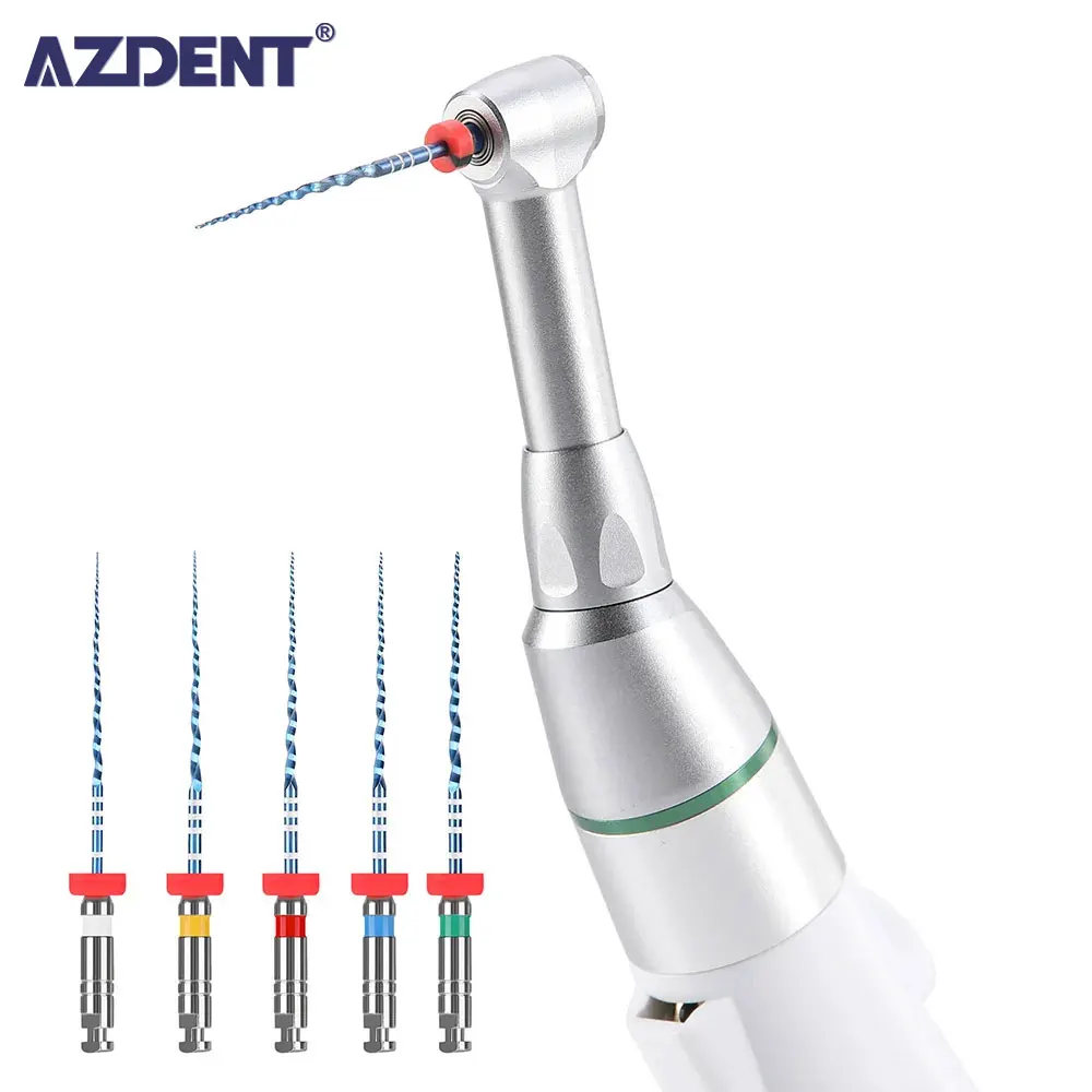 

6 Pcs/Set AZDENT Dental Root Canal Rotary File Endo V Blue Engine Use Type NiTi Files Engine Use #15-#40 21mm/25mm Taper 04/06