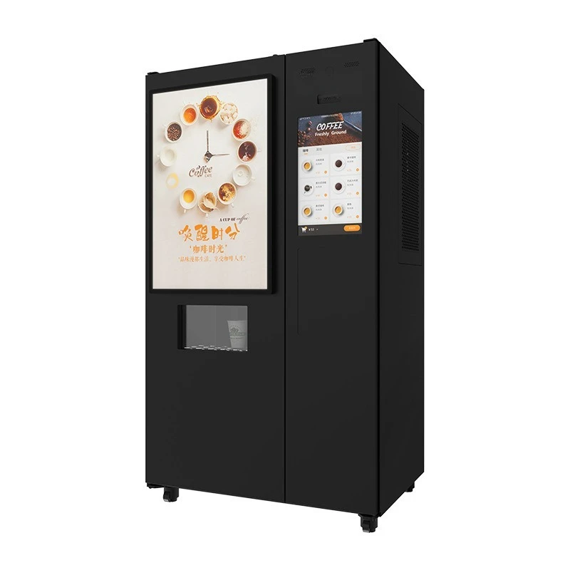 Fully automatic smart QR code payment for freshly ground iced coffee vending machines