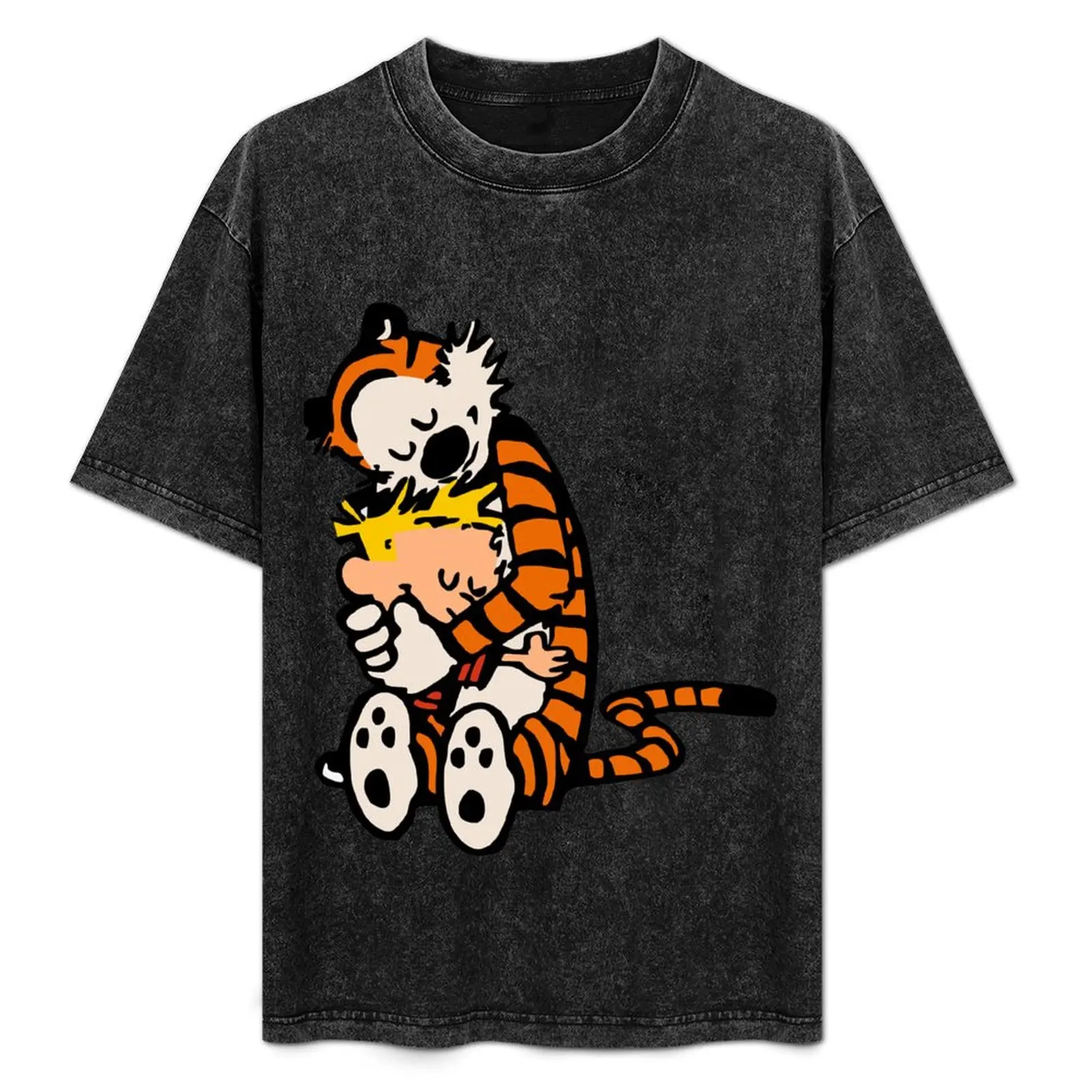 

Calv n hobbes hug T-Shirt plus size clothes oversize t-shirts man t shirt for men