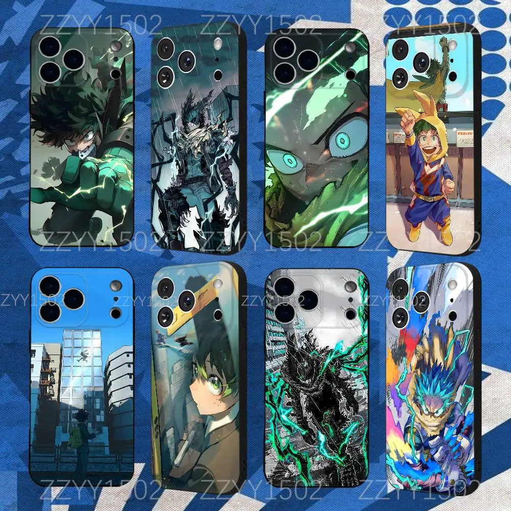 

My Hero A-AcademiaS Phone Case For iPhone 17,16,15,14,13,12,Pro,Max,Plus,E,SE4,Air,Mini Black Funda Shell