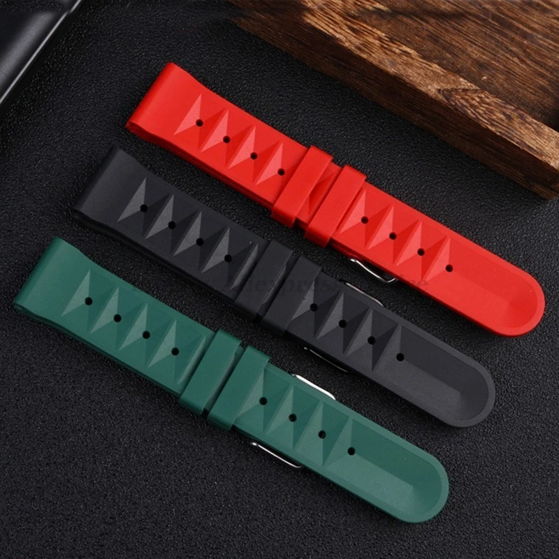 Rubber Watch Band 20mm 22mm for Seiko Diving 007 009 Water Ghost Abalone Canned Soft Silicone Universal Sport Strap Replacement image 2