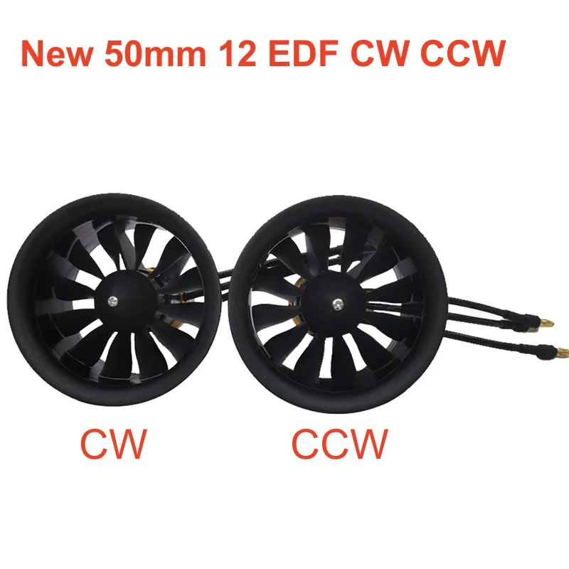 QX-MOTOR New 50mm 12 Blades Ducted Fan EDF Unit CW CCW with 3S 4S QF2611 3300kv/4000kv/4600kv/5000kv Motor for Jet Plane