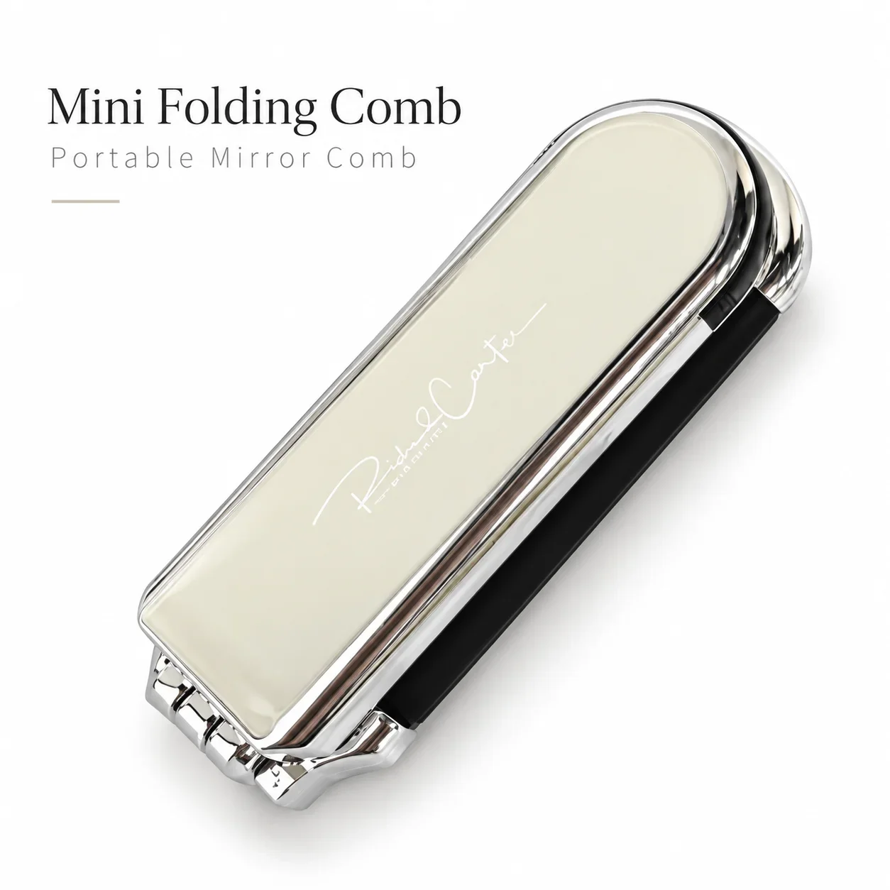 Portable Mini Comb with Mirror, Folding Travel Hair Brush, Cute High Aesthetic Comb for Girls