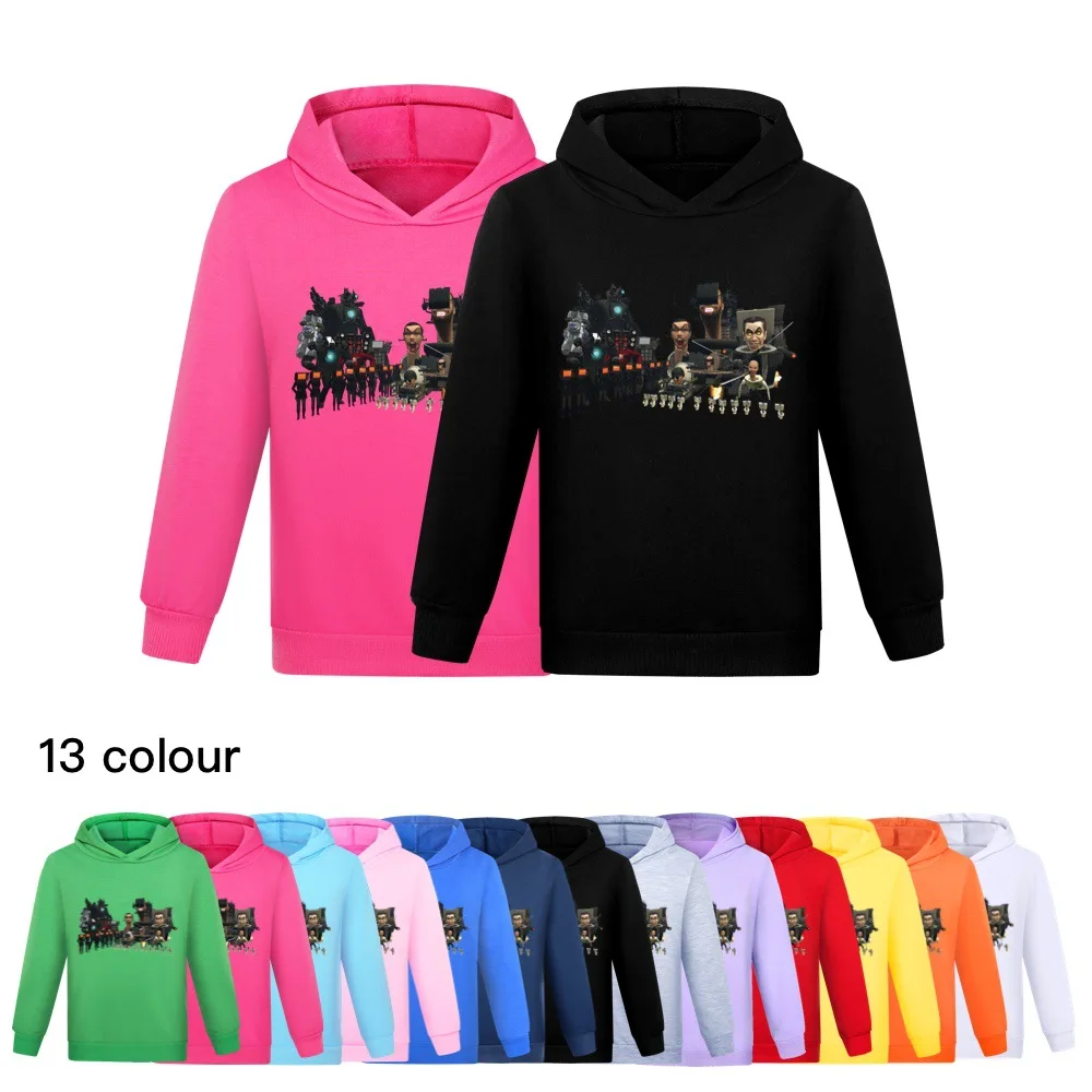 

Anime Skibidi Toilet Hoodie Children Cartoon Sweatshirt Girls Boys Cameraman TV MAN Streetwear Kids 3D Printed Pullover Jackets