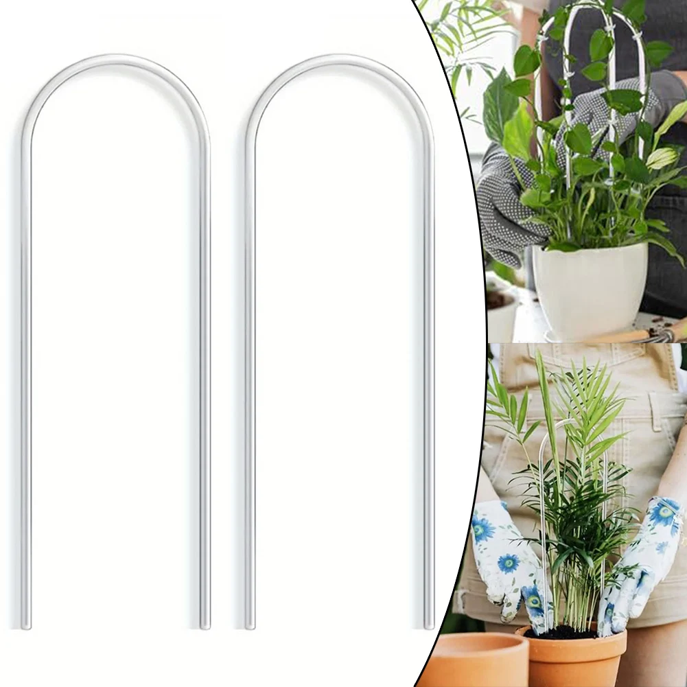 2PCS U-shaped Plant Rack Acrylic- Potted Plant Climbing Frame For Indoor Vines Flowers Arrangement Frame Gardening Support Decor