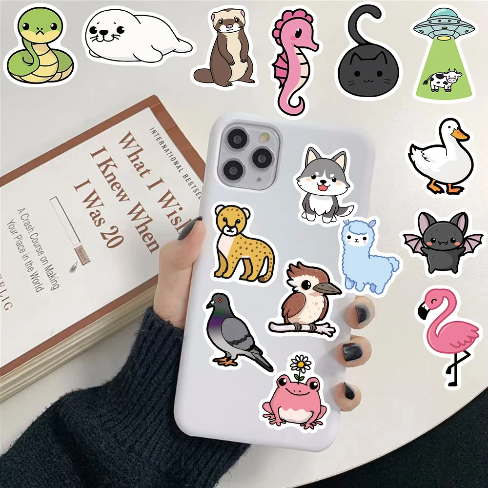 100/200PCS Animal Sticker Retro Landschap DIY Telefoon Gitaar Laptop Bagage Notebook Festival Gitaren Meer Waterdichte Sticker