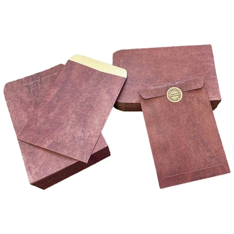 100x enveloppes en papier Design ancien enveloppes en papier Kraft enveloppes vierges vieillies pour cartes voeux Invitations