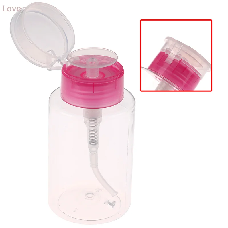 [L&P] Nail Art Equipment 160ml Empty Pump Dispenser Remover Clean Bottle For Polish Or Liquid