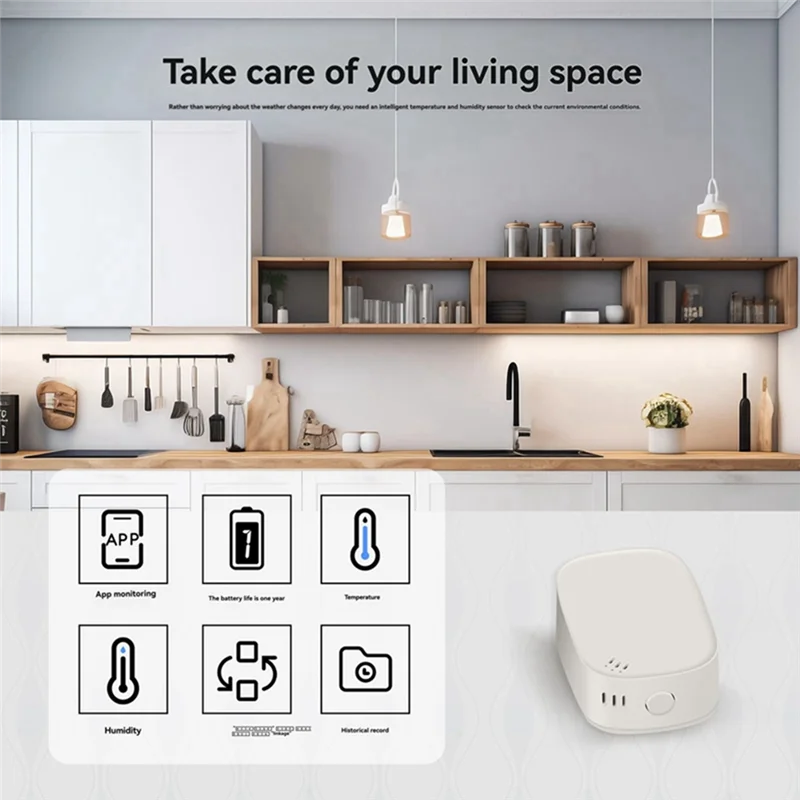 

Мониторинг REPLA-APP для Alexa Google Home, 2 шт., Tuya Zigbee, умный датчик температуры и влажности, комнатный гигрометр