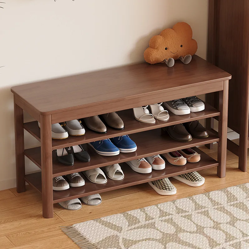 DSA solid wood shoe change stool, shoe cabinet at the door  the home, seat stool integrated, you can sit at the door, wear shoes