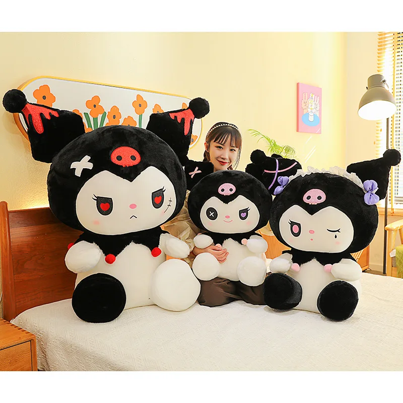 New Plushie Little Devil Dark Kuromi Doll Plush Toys Large Doll Cartoon Stuffed Animal Doll Pillow Girl Gifts