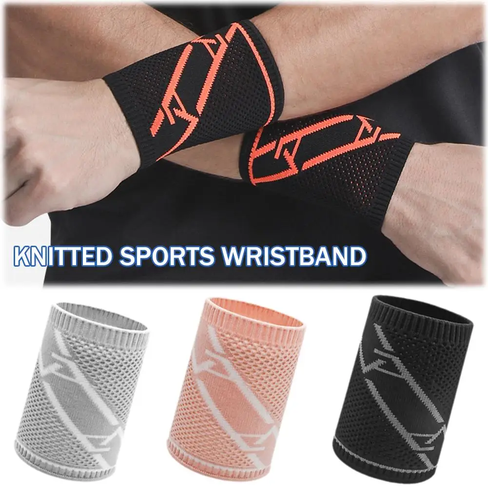 1PCS Wrist Band Support Elastic Breathable Knitted Fabric Compression Brace for Tennis Gym Sport Tendonitis F8N9