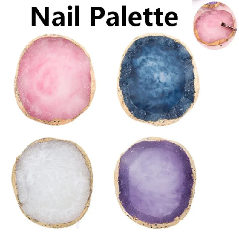 Resin Agate Nail Palette