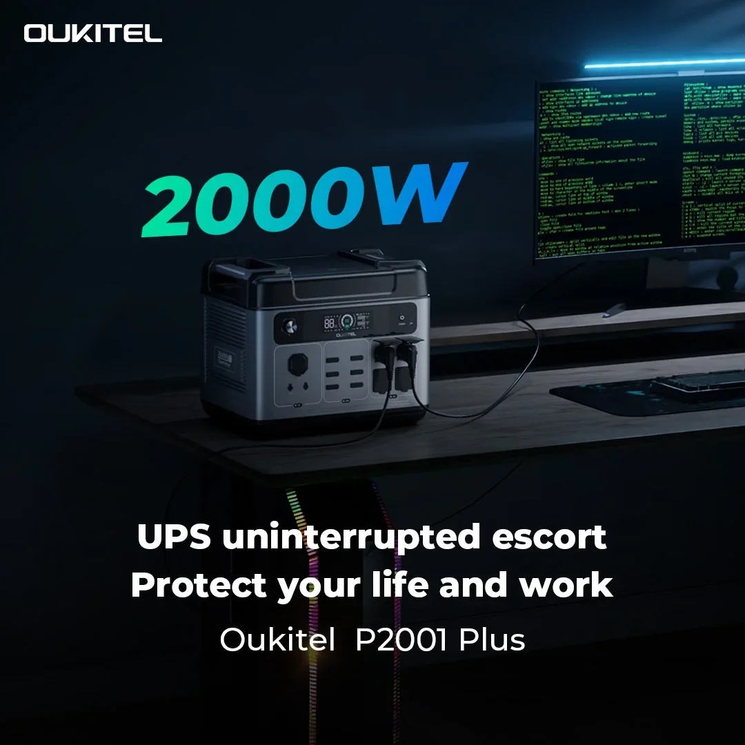 P2001 PLUS 2400W 휴대용 파워 스테이션 2048Wh 앱 제어 태양광 발전기 썸네일 6