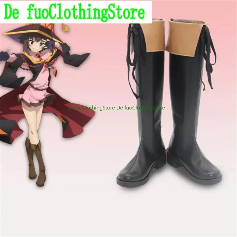

Megumin Aqua Ono Subarashi Sekai Ni Shukufuku Wo Обувь для косплея Сапоги Игра Аниме Вечеринка Хэллоуин Рождество DefuClothing