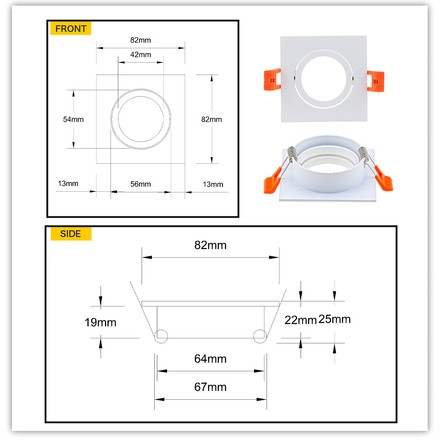 Waterproof Bathroom Kitchen Ceiling Spotlight Housing Replaceable Light SourceMetal MR16 GU10 Base Socket Lighting Fixture