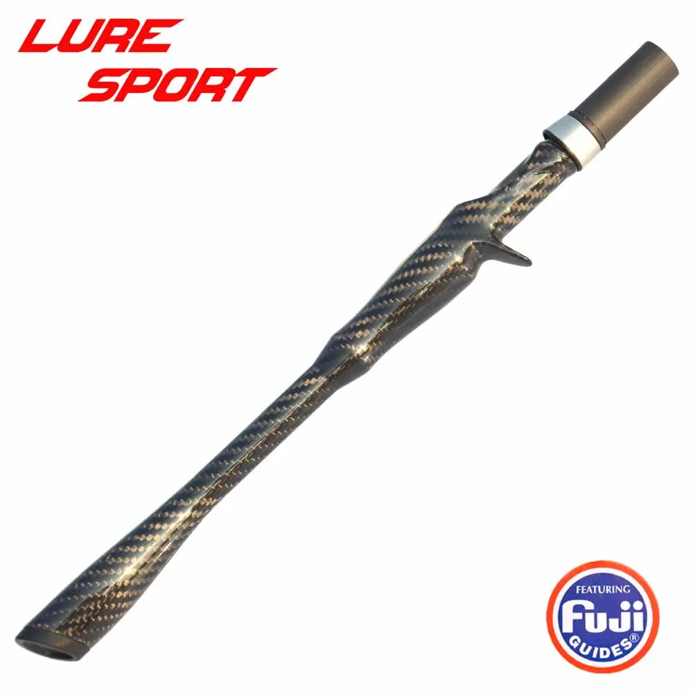 

LureSport 3K woven Carbon Unibody 35cm Cast Reel Seat with Step Grip Triangular Butt FUJI KDPS16 Rod Building component DIY