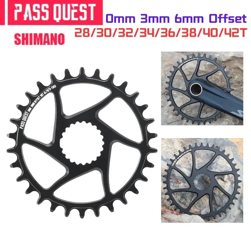 

PASS QUEST 0 мм/3 мм/6 мм смещенная шатунная система для SRAM xx1 Eagle ForGXPS круглая узкая звездочка MTB велосипедная звездочка шатуны велосипедная