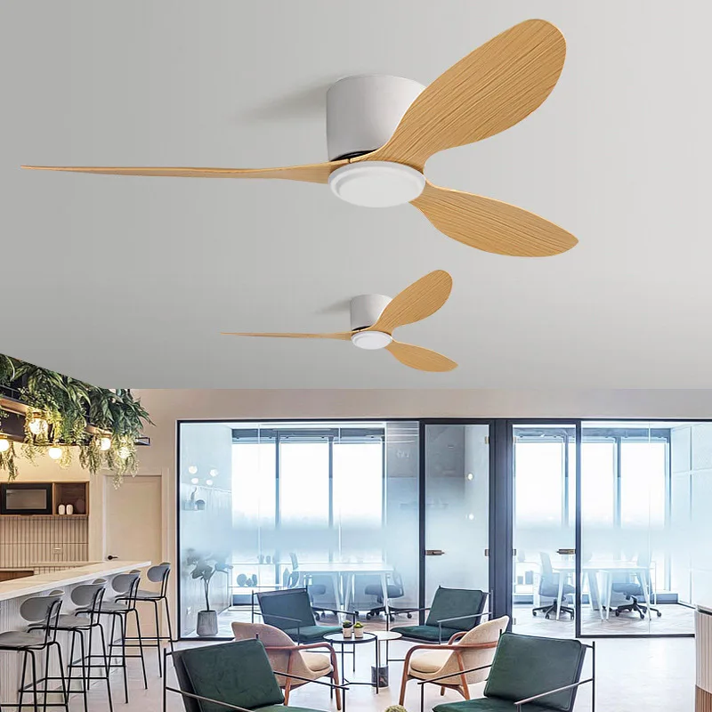 42Inch Modern LED Ceiling Fan Light Strong Winds Living Room Restaurant Household Electric Fan Mute With Lamp Ceiling Fan 220V