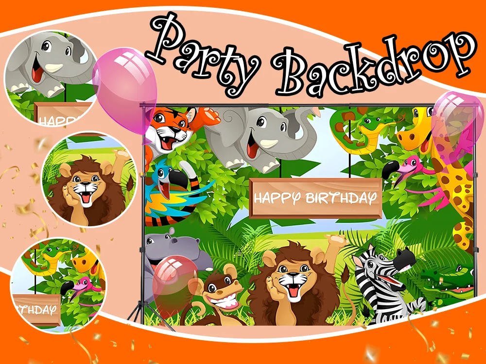 Fondo de cumpleaños de la selv - Photography Zoo reseña y precio