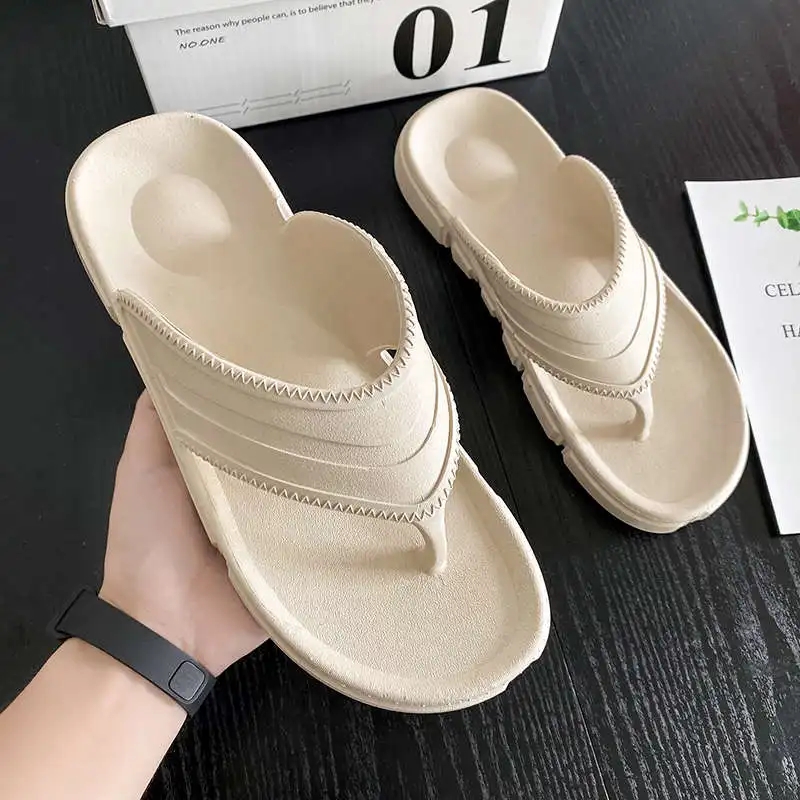 Non Leather Casual Men\'s Summer Flip Flops Luxury Brand High Quality Designer Shoes 2022 Designer Sliders Slippers Men Tennis